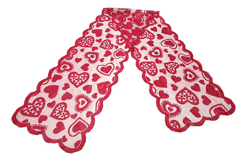 Mantel En L Para El Día De San Valentín, Rojo, Lace Table R