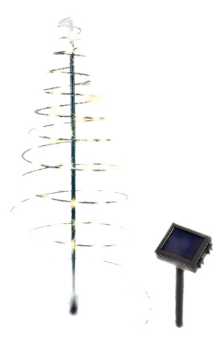 Árboles Navidad Luces Solares En Espiral 66cm 2 Unidades