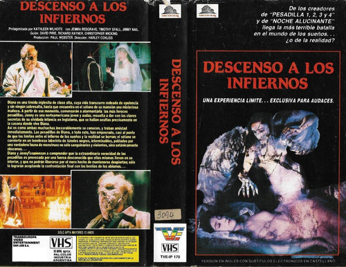 Descenso A Los Infiernos Vhs Dream Demon Terror