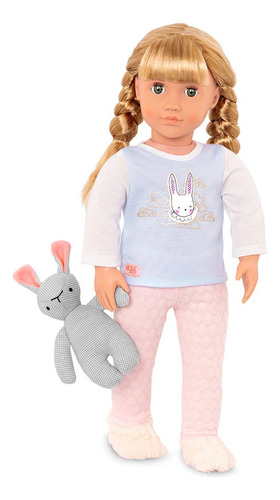 Muñeca Jovie 46cm Cabello Rubio Flequillo Peluche + Acces