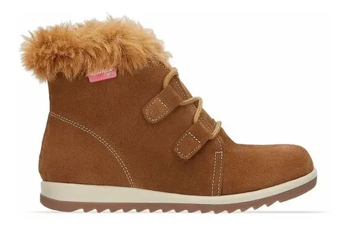 Andrea Bota Corta Fr o Caf Piel Gamuza Peluche Ni a 2694467