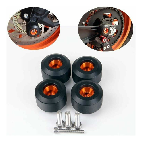 Set X4 Sliders De Ruedas Para Ktm Duke 200 250 390