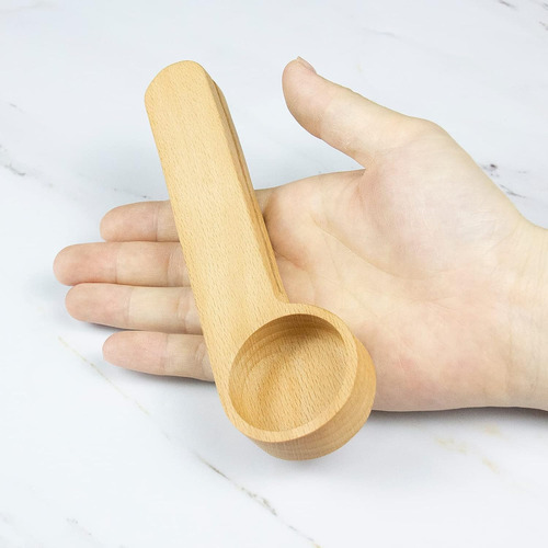Kvmorze Cuchara De Café De Madera Y Clip Para Bolsa, Cuchara