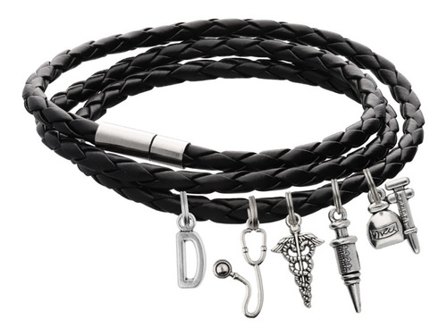 Pulsera Médico Anestesiólogo Dije Estetoscopio Jeringa Letra