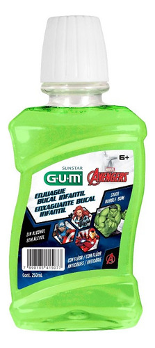 Enjuague Bucal Sabor Goma de mascar antiséptica Avengers 250 ml Sunstar GUM