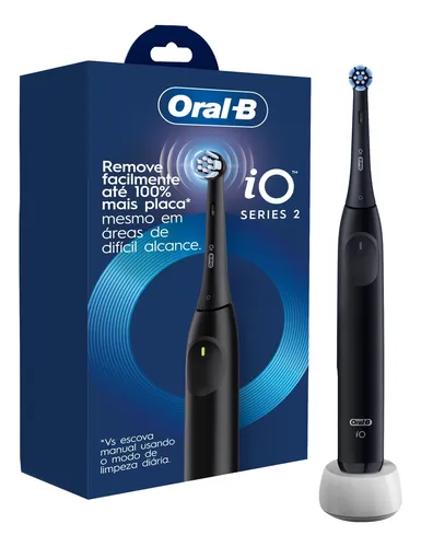 Escova de Dente Elétrica Oral-B iO2, 1 Cabo + 1 Refil + Carregado...