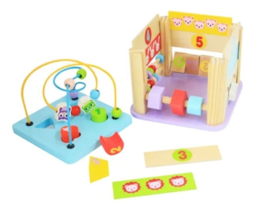 Juego Didáctico Cubo Multifunción 7en1 Montessori Para Niños