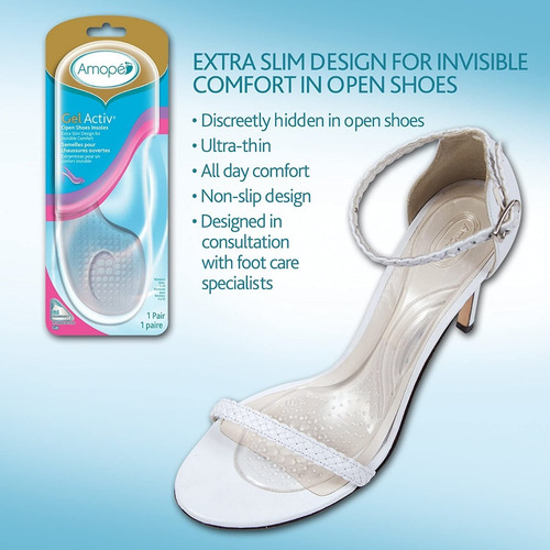 Imagen 2 de 7 de Amope Plantillas De Gel Para Zapatos Abiertos, Tacones, 1par
