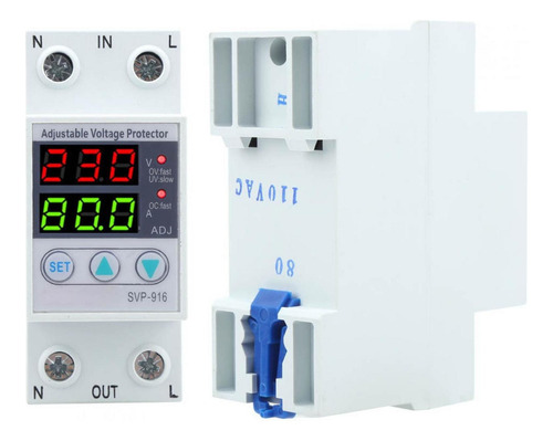 Protector Ajustable Sobre Y Bajo Voltaje 100130 Vac 40a