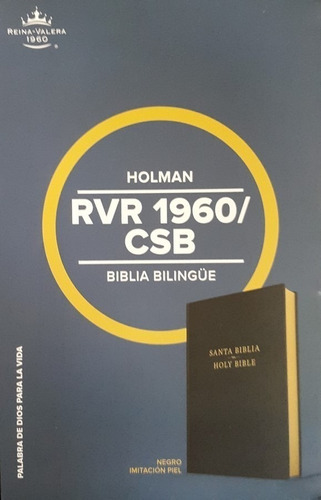 Rvr 1960/csb Biblia Bilingüe, Negro Imitación Piel, De B&h Español Editorial Staff, C. S. B. Bibles Csb Bibles By Holman. Editorial B&h, Tapa Dura, Edición Bilingue En Español, 2018