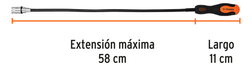 Imán Extensible, Flexible Acero Con Led, 3 Kg Truper 15326