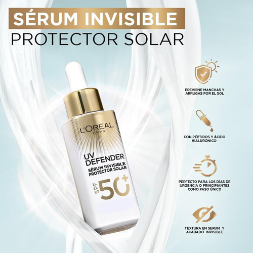 Sérum Protector Solar Invisible Fps 50 Anti Manchas Y Lineas
