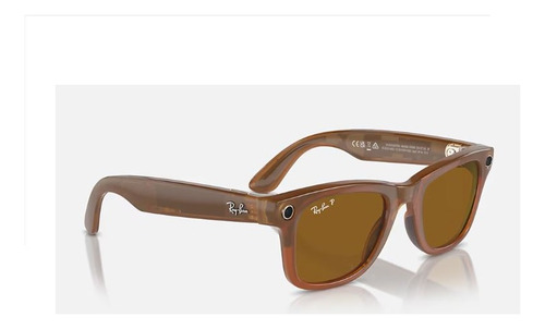 Rayban Meta Wayfarer - Shiny Caramel - Smart Glasses Espelho Marrom Marrom Marrom