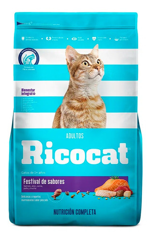 Comida Para Gato Ricocat Adulto Festival De Sabores 15kg