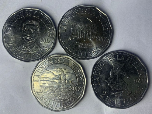 Monedas Conmemorativas De Bolivia De 2 Bolivianos