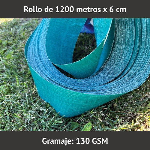 Imagen 2 de 9 de Cinta Cubre Cerco Plástica Para Alambrado Y Reja 6cm X 1200m