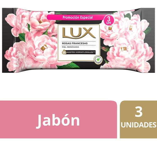 Jabon Lux Rosas Francesas X 3 Unidades X 125 G