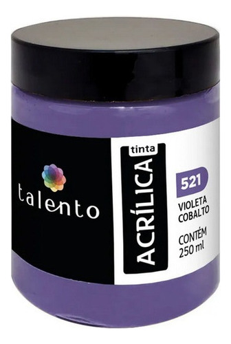 Tinta Acrílica Para Tela Daiara 250 Ml Cor Violeta Cobalto 521