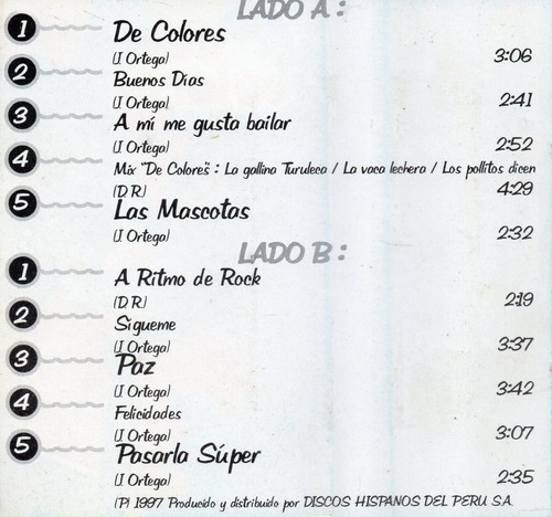 De Colores Nubeluz Gemelas Cassette Ricewithduck (Usado)