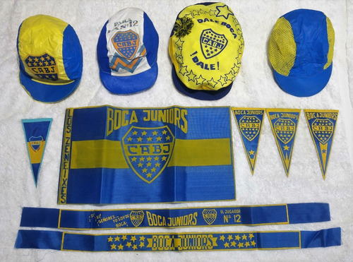 Coleccion Bandera Vincha Banderin Gorra Boca Juniors Bj05