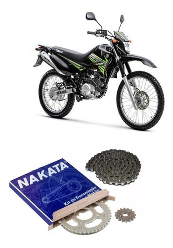 Kit Relação Yamaha Xtz 125 2002 A 2012 Nakata Tm 10215 Aço 1045