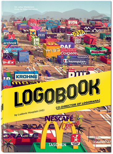 Logobook, de Houplain, Ludovic. Editorial Taschen, capa mole em espanhol/português/italiano, 2013