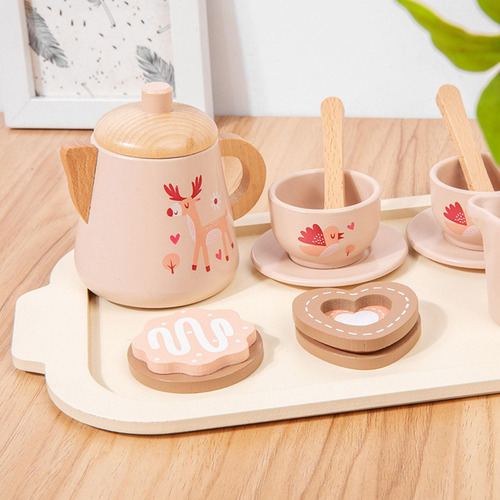 Juego De Té De De Simulación De Madera, Accesorios De