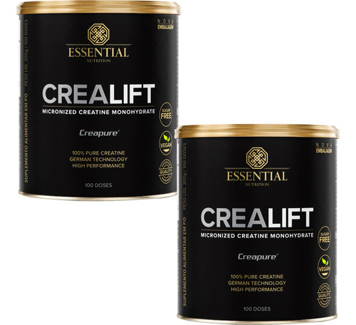 Kit 2 Crealift Creapure Essential Nutrition 300g