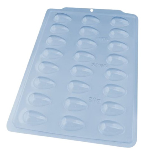 02 Formas Simples Para Chocolate Ovo Liso 20g Sp 68- 3633 Cor Branco