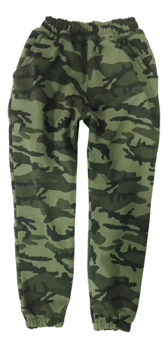 Pantalón Jogging Mujer Camuflado Jogger Frizado Babucha 