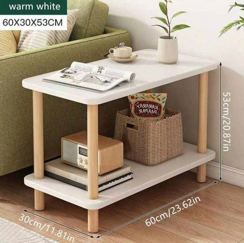Mesa Rectangular Elegante Scandi Home London Blanca Auxiliar Blanco