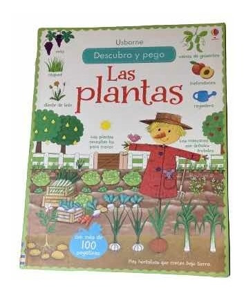 Los Alimentos Y Las Plantas- Descubro Y Pego- Usborne