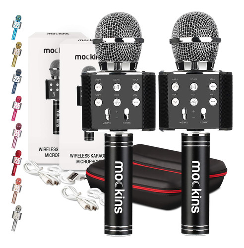 Microfonos Mockins Karaoke Bluetooth (x2) / Negro