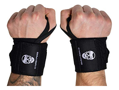Muñequeras Para Levantamiento Con Soporte En Pulgar Black