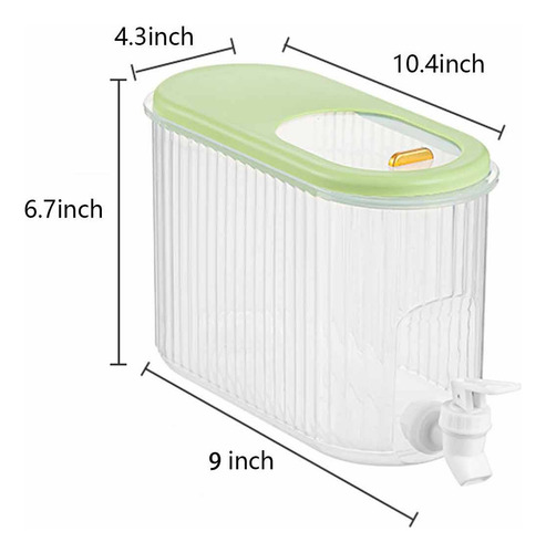 Jarra De Agua Grande En Y De 3.5 L Con Grifo Para Agua Fría