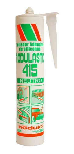 Sellador Adhesivo Silicona Neutro Nodulastic 300cc Rex