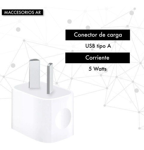 Imagen 6 de 10 de Cargador Usb Patas Oblicuas Argentina Compatible iPhone iPod