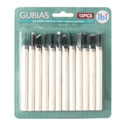 Gubias Formon Para Tallar Madera X12 Unidades Acero Especial