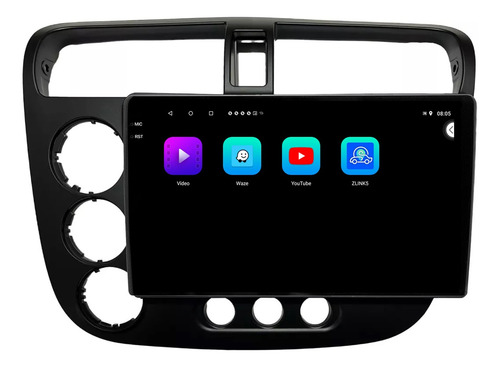Central Multimidia Civic 01/05 9p Android 2gb 64gb Carplay