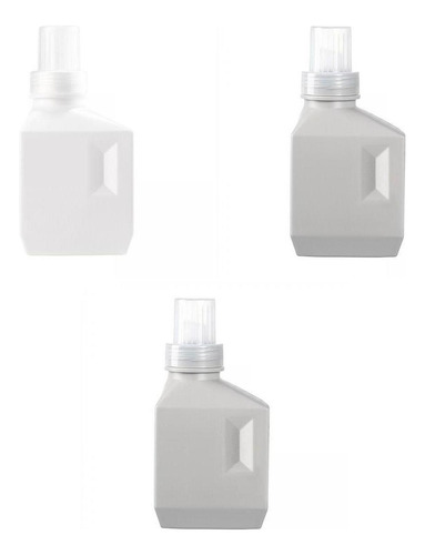 3 Piezas De Plástico Vacío Recargables Botella De