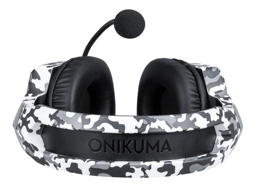 Audífonos gamer Onikuma K8 camouflage white y rgb light