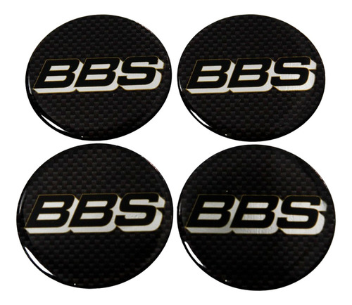 Emblema Adesivos Centro Roda Bbs 65mm Carbono Resinado 49 Fk