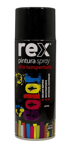 Pintura Spray Alta Temperatura 400ml Pack 6 Unidades Rex