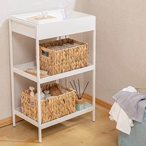 Cestas De Mimbre De Jacinto De Agua Elong Home, Juego De 2 C
