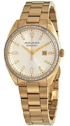 Reloj Movado Para Mujer 3650071 De Cuarzo Color Dorado Con