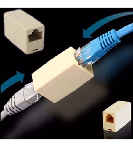 Adaptador Union Ficha Rj45 Hembra Hembra Cable Red Utp Xud $