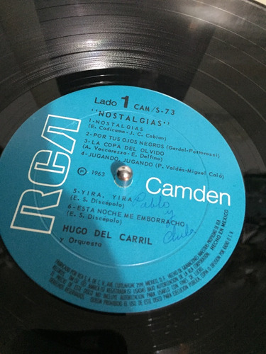 Hugo Del Carril - Nostalgias - Vinyl 12 Lp (Usado)