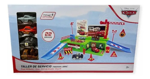 Pista Cars Taller Servicio Rayo,mate,doc,sheri *envio Gratis