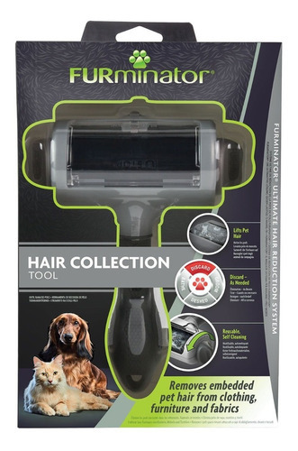 Furminator Recolector De Pelo Y Mota Color Gris Claro -Gris Oscuro