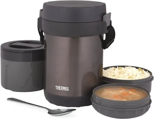 Termo De Comida Lonchera Térmico 1.800ml C/3 Compartimientos